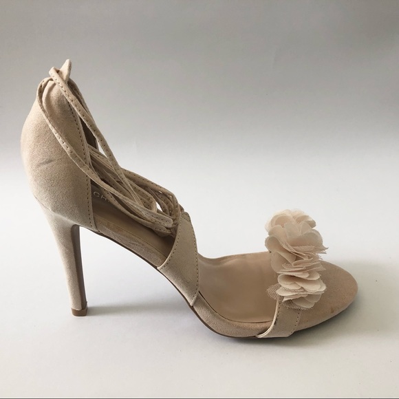 Powder pink high heel sandals - Picture 6 of 14